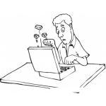 Dibujo para colorear Laptop Que Se Le Caen Las Teclas Para Pintar Y Colorear