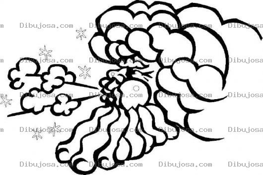 Dibujo para colorear Dibujo Del Viento Soplando Para Colorear