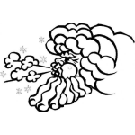 Dibujo para colorear Dibujo Del Viento Soplando Para Colorear