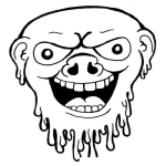 Dibujo para colorear Cara Derretida Para Pintar Y Colorear