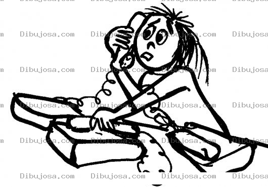 Dibujo para colorear Trabajo De Telefonista Para Pintar Y Colorear Empleo De Contestar Llamadas