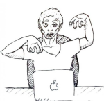 Dibujo para colorear Programador De Mac Cansado Para Colorear