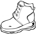 Dibujo para colorear Bota De Cuero Infantil Para Pintar Y Colorear Bota Timberland Para Ninos
