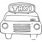 Dibujo para colorear Colorear Taxi