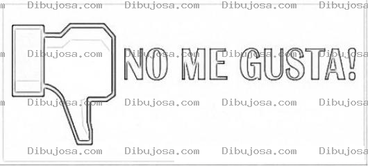 Dibujo para colorear No Me Gusta Boton De No Like De Facebook Para Colorear