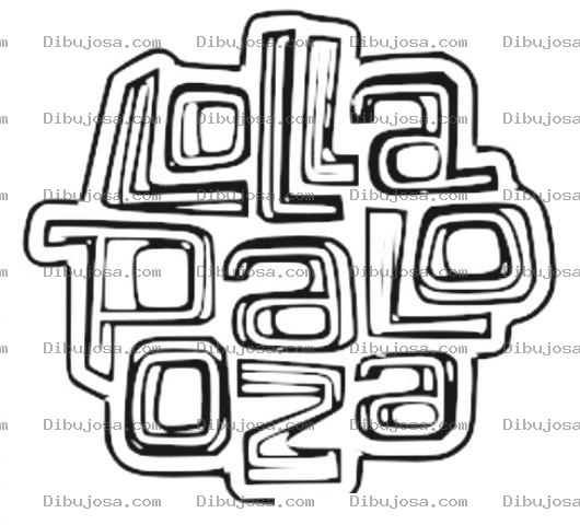 Dibujo para colorear lollapalooza logo coloring page
