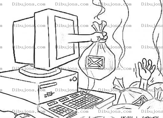 Dibujo para colorear Correo Basura Dibujo De Spam Correo No Deseado Para Pintar Y Colorear Spamspamspam