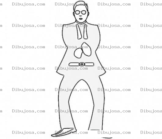 Dibujo para colorear Gangnamstyle
