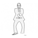 Dibujo para colorear Gangnamstyle