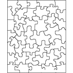 Dibujo para colorear Plantilla De Rompecabezas Para Imprimir Y Recortar