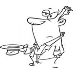 Dibujo para colorear Desemplado Dinujo De Un Empleado Mendigando Un Sueldo Para Colorear Mendigo