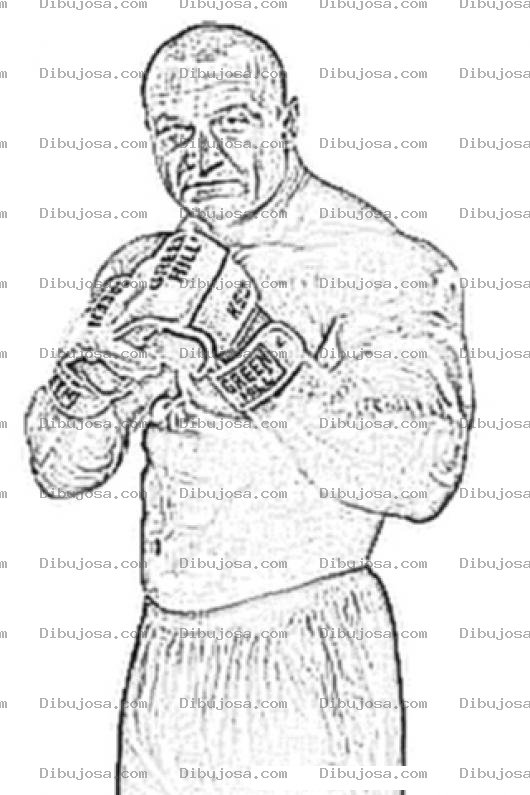 Dibujo para colorear Mario Pidianosky El Hombre Mas Fuerte Del Mundo Peleador De Mma Para Colorear