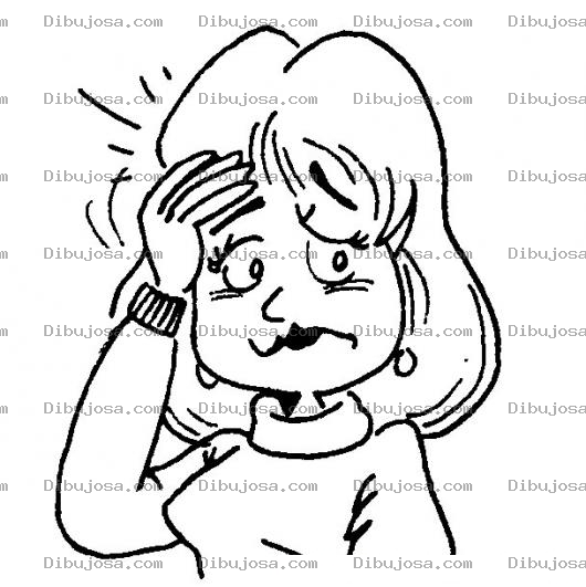 Dibujo para colorear Se Me Olvido Dibujo De Mujer Olvidadiza Para Pintar Y Colorear El Olvido De Una Mujer