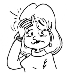 Dibujo para colorear Se Me Olvido Dibujo De Mujer Olvidadiza Para Pintar Y Colorear El Olvido De Una Mujer