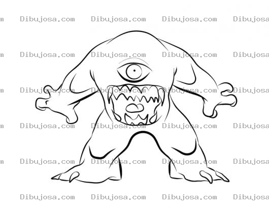 Dibujo para colorear Ciclope Sin Cabeza Para Colorear