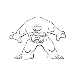 Dibujo para colorear Ciclope Sin Cabeza Para Colorear