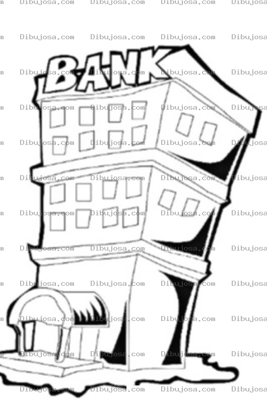 Dibujo para colorear Dibujo De Un Banco Para Colorear