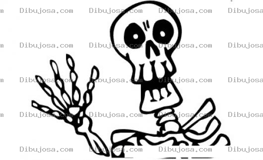 Dibujo para colorear El Saludo De La Muerte Dibujo De La Muerte Saludando Para Pintar Y Colorear