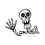 Dibujo para colorear El Saludo De La Muerte Dibujo De La Muerte Saludando Para Pintar Y Colorear