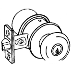 Dibujo para colorear Perilla De Puerta Dibujo De Una Cerradura De Casa Para Pintar Y Colorear Chapa De Puerta De Entrada Marca Kwikset