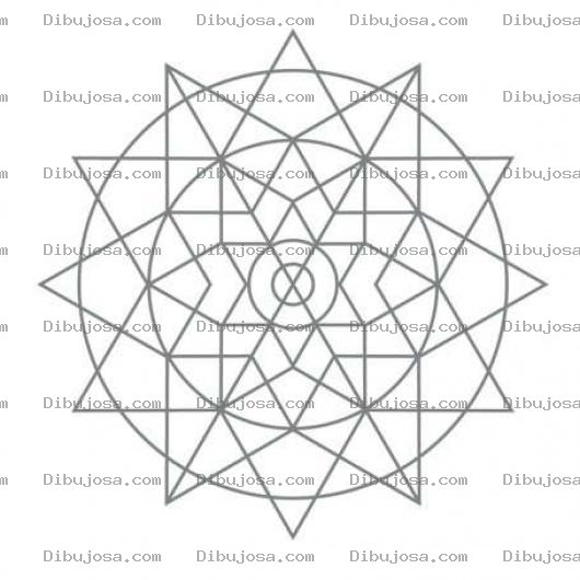 Dibujo para colorear Mandala De Estrellas Para Pintar Y Colorear