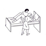 Dibujo para colorear Dibujo De Enfermeros Acomodando A Un Enfermo En Una Cama De Hospital Para Pintar Y Colorear