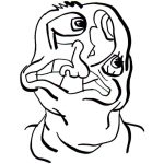 Dibujo para colorear Cara Deformada Para Pintar Y Colorear Deforme De Cara