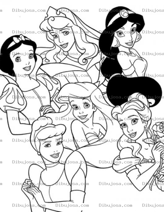 Dibujo para colorear Dibujos Para Colorear De Princesas En Linea