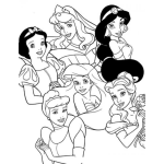 Dibujo para colorear Dibujos Para Colorear De Princesas En Linea