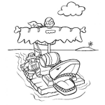 Dibujo para colorear Balsa Pirata Para Colorear