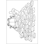 Dibujo para colorear Colorear a Garfield numero uno