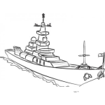 Dibujo para colorear Colorear Barco Fragata