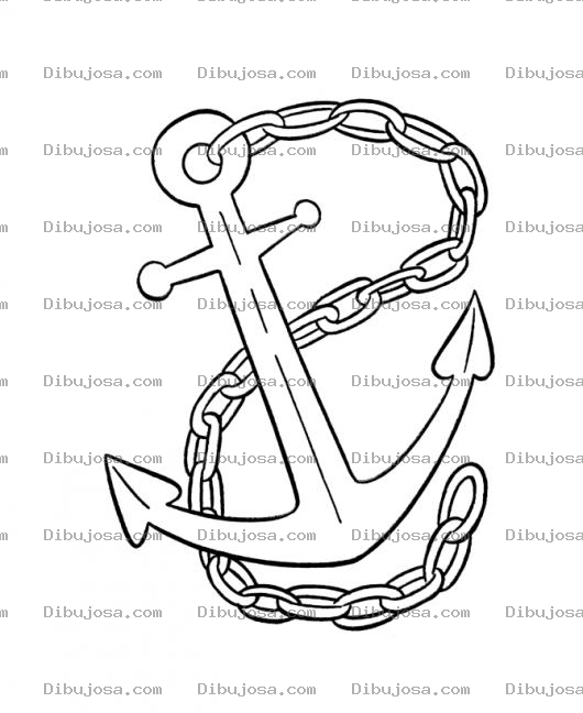 Dibujo para colorear Colorear Ancla De Barco