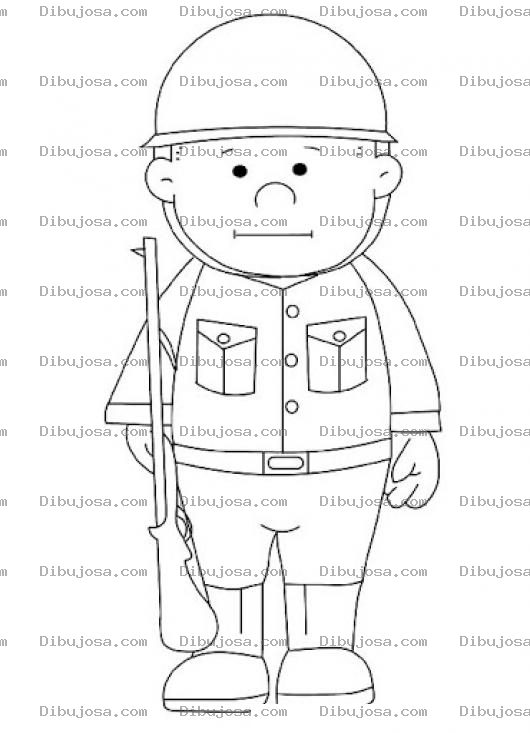 Dibujo para colorear Soldado Triste Para Colorear Dibujo De Soldadito Triste