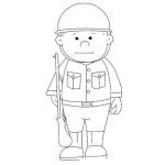 Dibujo para colorear Soldado Triste Para Colorear Dibujo De Soldadito Triste