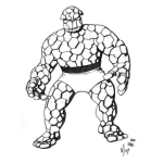 Dibujo para colorear Hombre Roca Dibujo De La Mole De Los 4 Fantasticos Para Pintar Y Colorear Hombre De Piedra