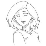 Dibujo para colorear Mujer De Ojos Blancos Para Pintar Y Colorear