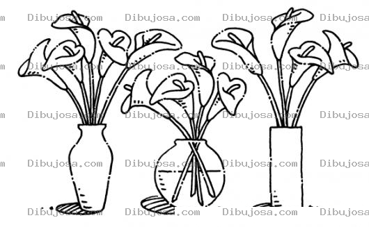 Dibujo para colorear Cartuchos En Floreros Para Pintar Y Colorear