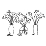 Dibujo para colorear Cartuchos En Floreros Para Pintar Y Colorear