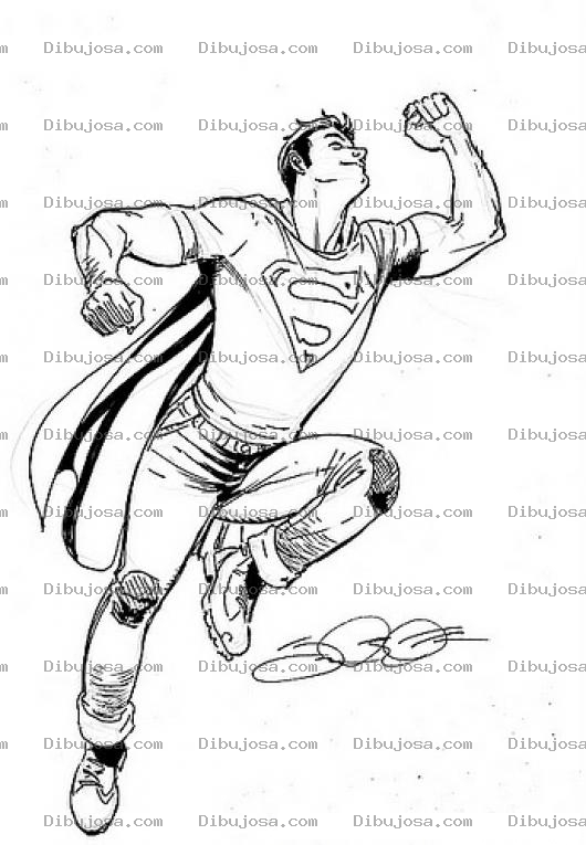 Dibujo para colorear Dibujo De Superchico Para Pintar Y Colorear A Super Chico