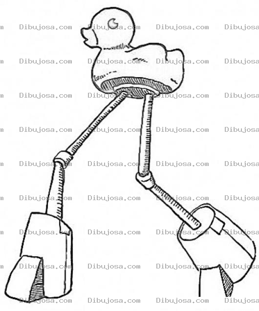 Dibujo para colorear Patito Con Protesis Bionica Para Pintar Y Colorear Pato Bionico