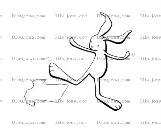 Dibujo para colorear Polera Y Conejo Para Pintar Y Colorear Dibujo De Una Tshirt Con Un Conejito Parandose Sobre Una Playera