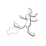 Dibujo para colorear Polera Y Conejo Para Pintar Y Colorear Dibujo De Una Tshirt Con Un Conejito Parandose Sobre Una Playera