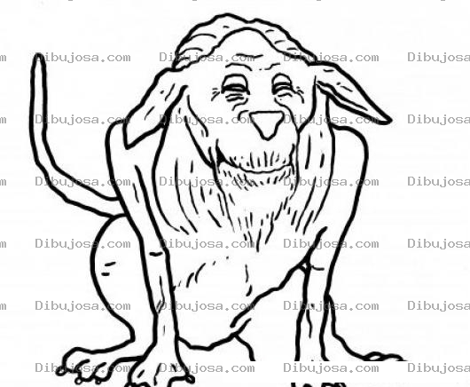 Dibujo para colorear Dibujo De Un Perro Viejo Y Acabado Para Pintar Y Colorear Vejez Canina