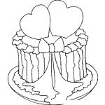 Dibujo para colorear Pastel De Bodas Para Colorear