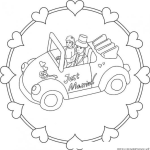 Dibujo para colorear Colorear Pareja De Recien Casados