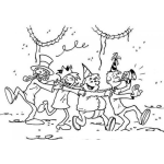 Dibujo para colorear Dibujo De Amigos Enfiestados Para Colorear