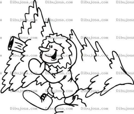 Dibujo para colorear Tala De Pino Para Arbol De Navidad Para Pintar Y Colorear
