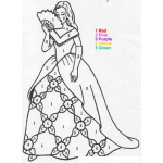 Dibujo para colorear Dibujo De Princesa Para Pintar Por Numeros