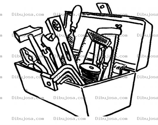 Dibujo para colorear Caja De Herramientas Para Colorear